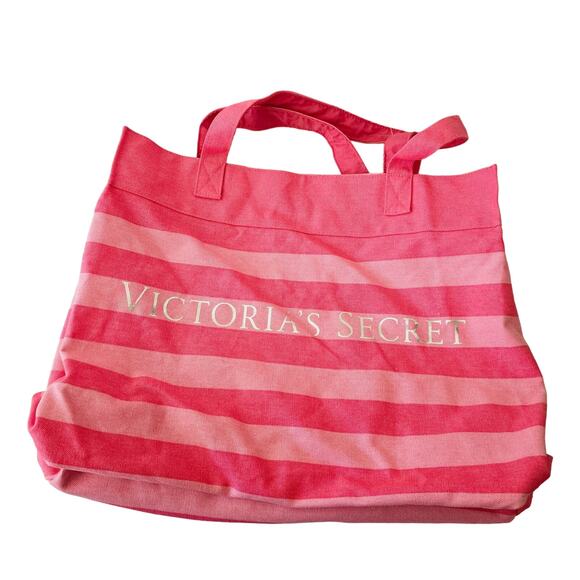 NWT Victoria's Secret Pink Canvas Tote Carry On Getaway Day Bag - Picture 1 of 14